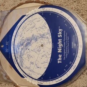 The Night Sky David Chandler 1992 Original 2-sided Planisphere